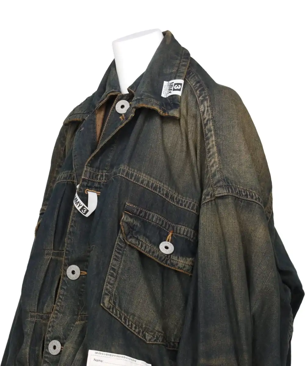 DENIM DOUBLE LAYERED JACKET