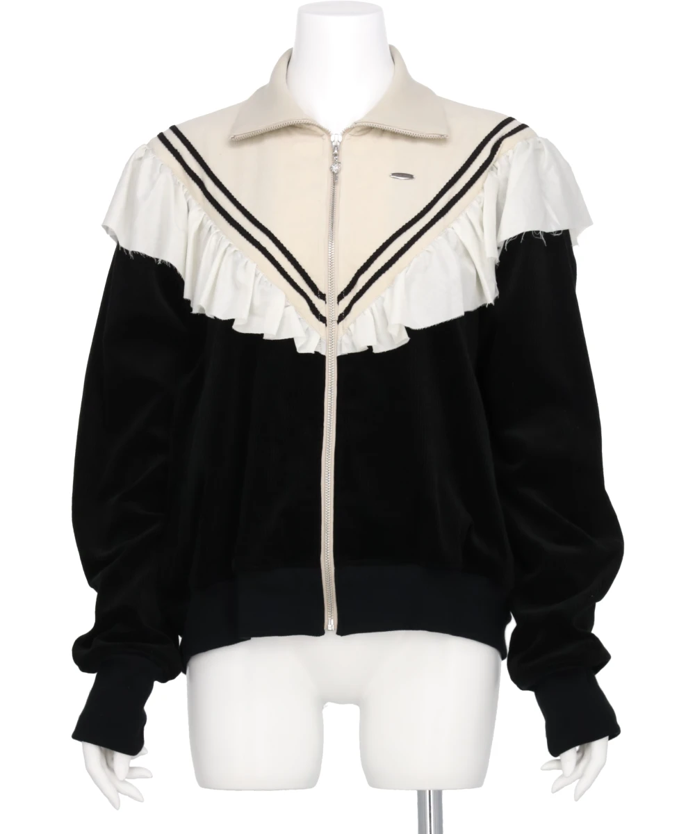 FRILL CORDUROY TRACK JACKET