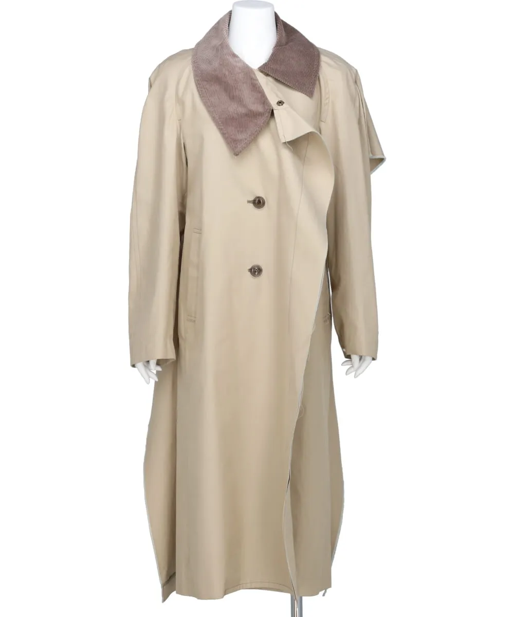 STINGRAY DRAPE GABARDINE COAT