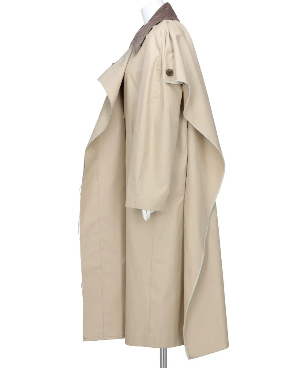 STINGRAY DRAPE GABARDINE COAT