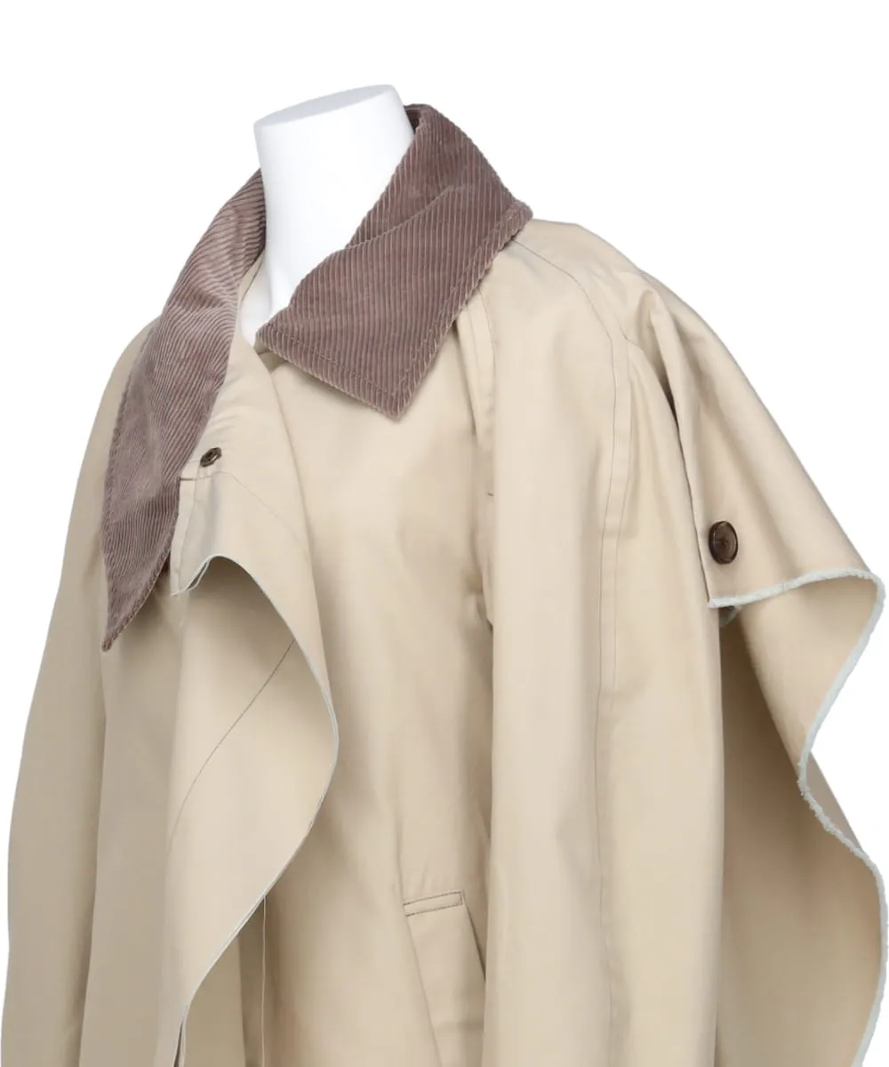 STINGRAY DRAPE GABARDINE COAT