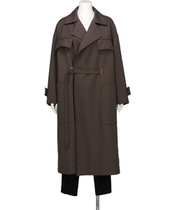 WOOL PADDED BELTED COAT