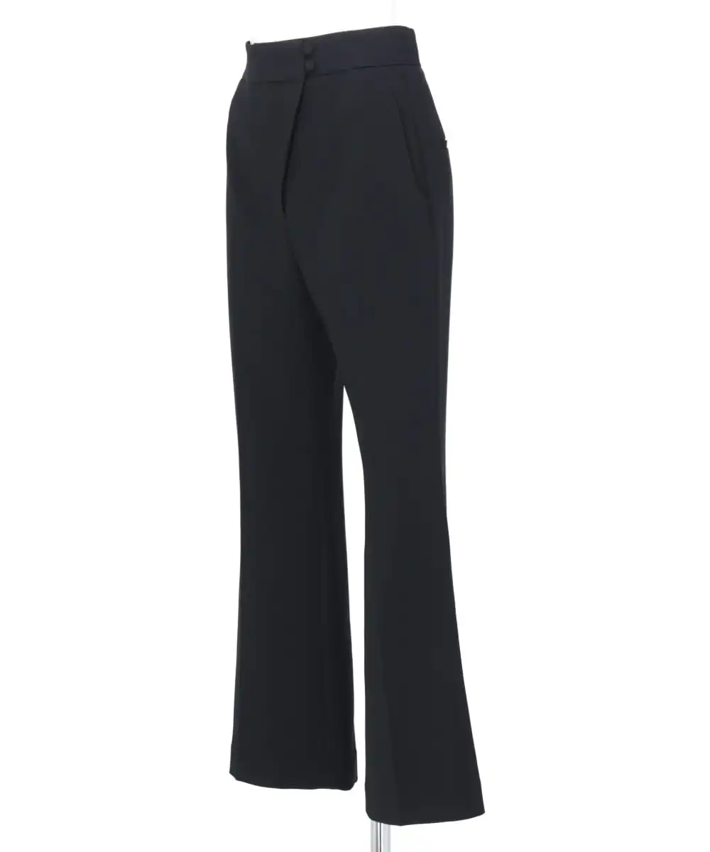 ACETATE POLYESTER CROPPED SUIT TROUSERS