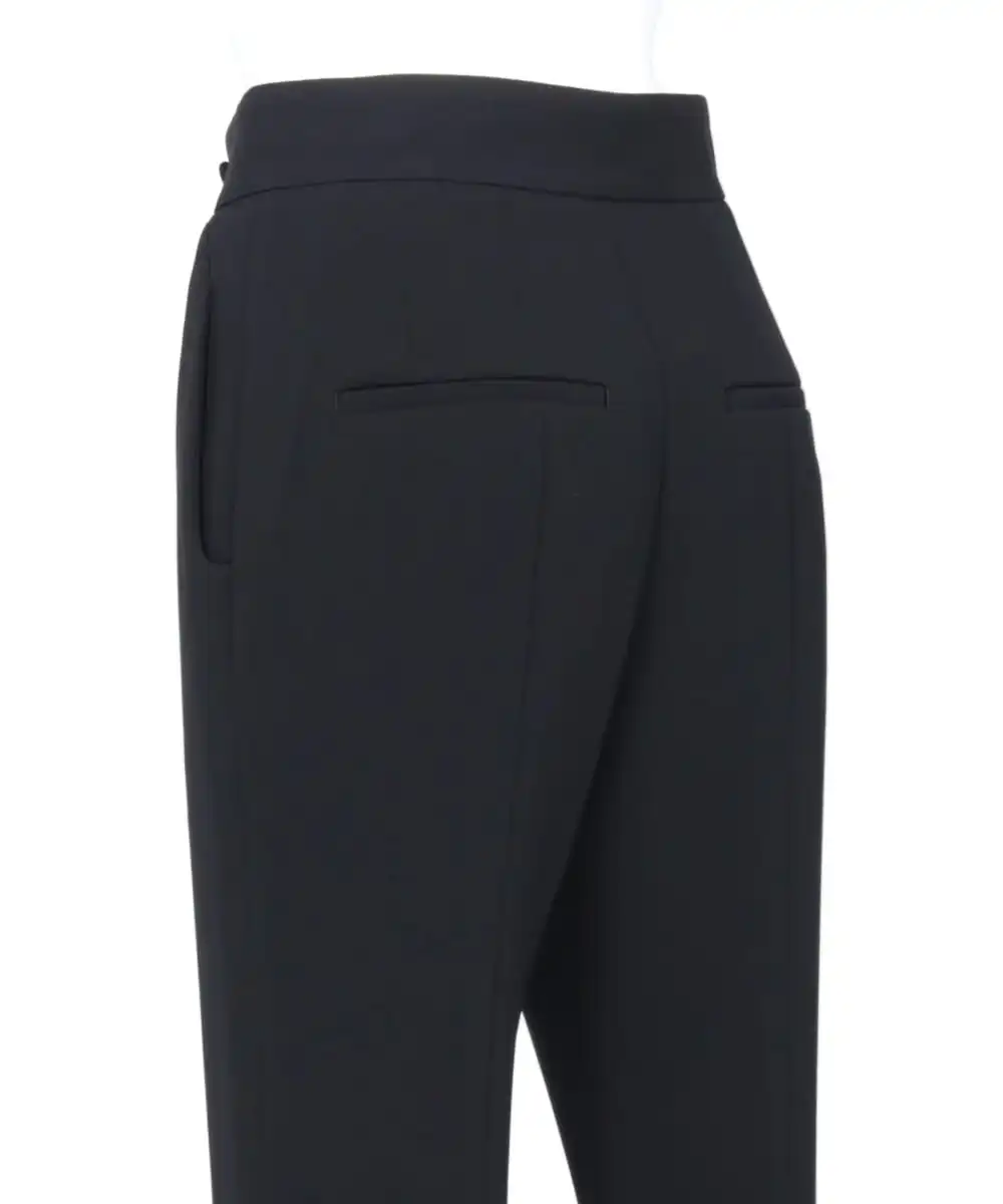 ACETATE POLYESTER CROPPED SUIT TROUSERS