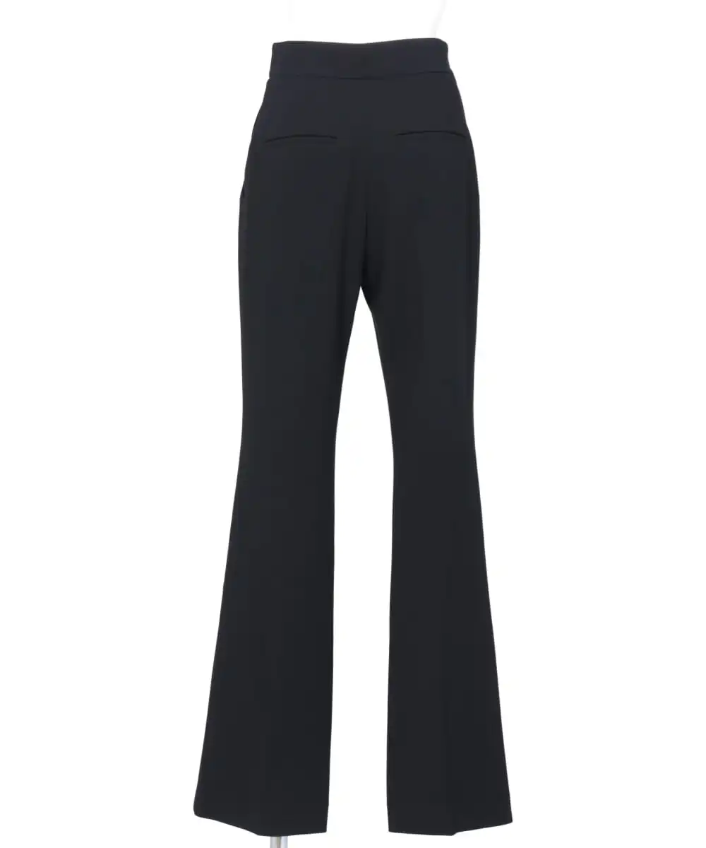 ACETATE POLYESTER HIGH WAISTED CENTER CREASED SUIT TROUSERS