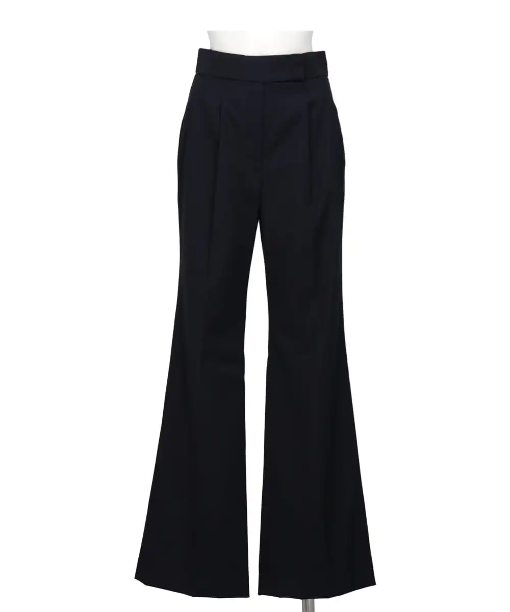 LIGHT WOOL MAX GABADINE FLARED SUIT TROUSERS