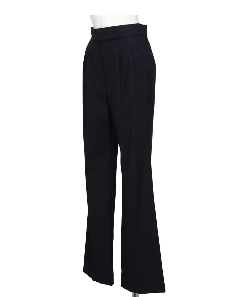 LIGHT WOOL MAX GABADINE FLARED SUIT TROUSERS