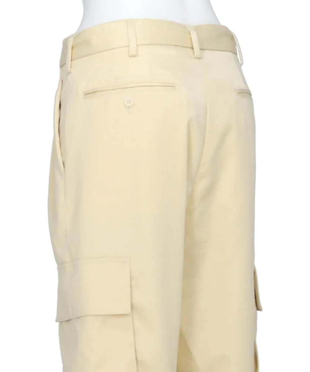 SATIN BELTED CARGO PANTS