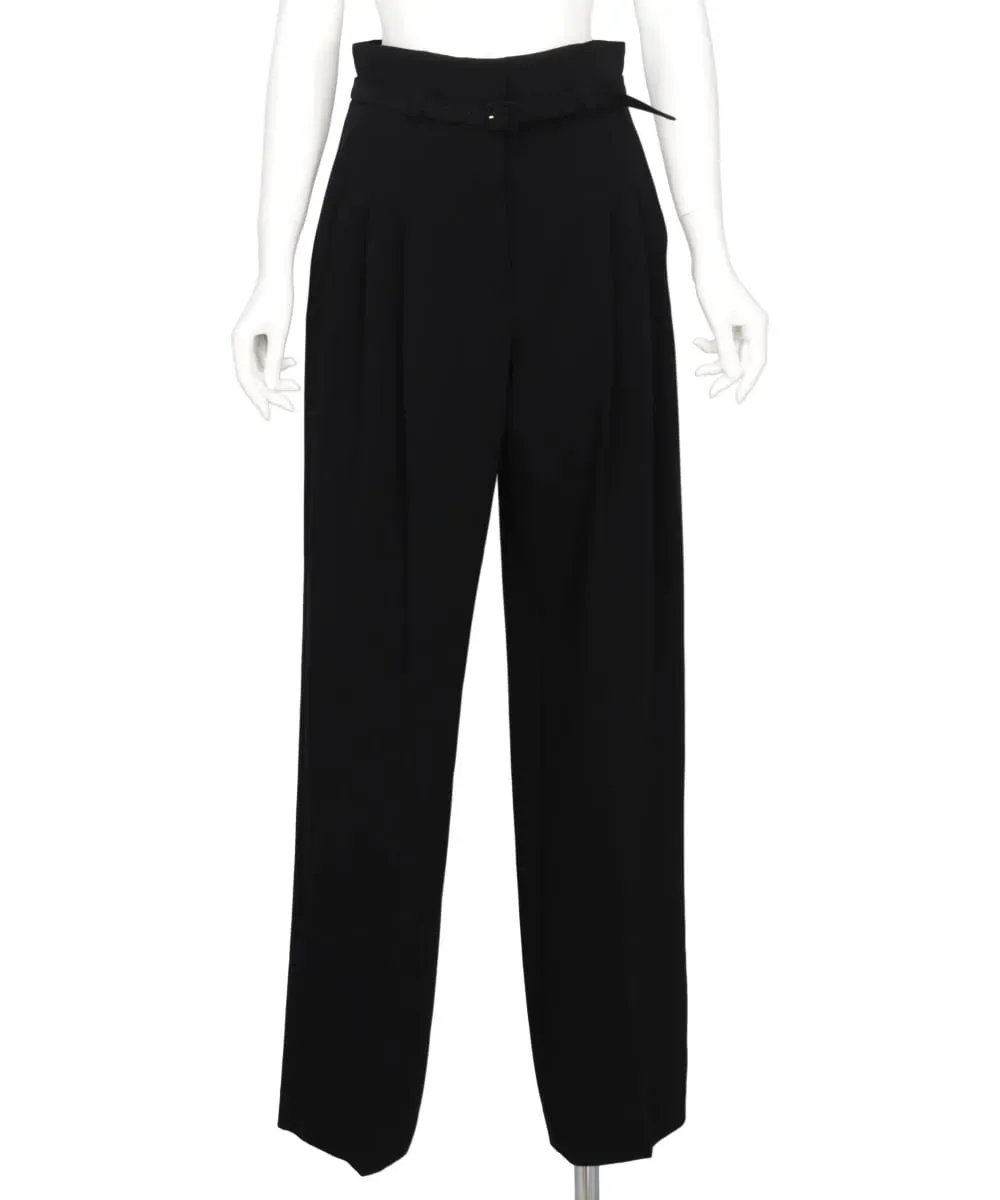 TRIACETATE POLYESTER GEORGETTE HIGH WAISTED TROUSERS