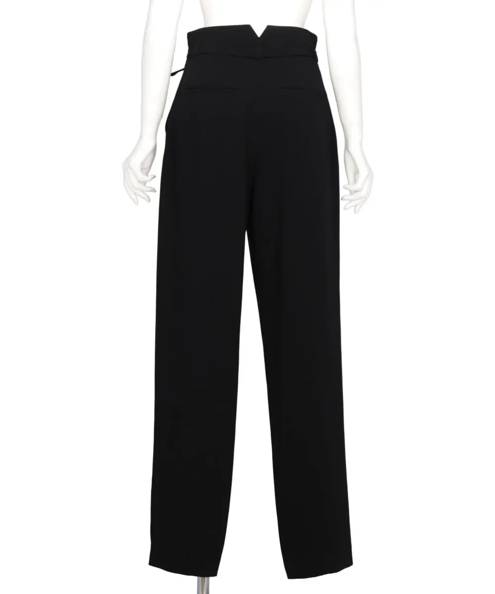 TRIACETATE POLYESTER GEORGETTE HIGH WAISTED TROUSERS
