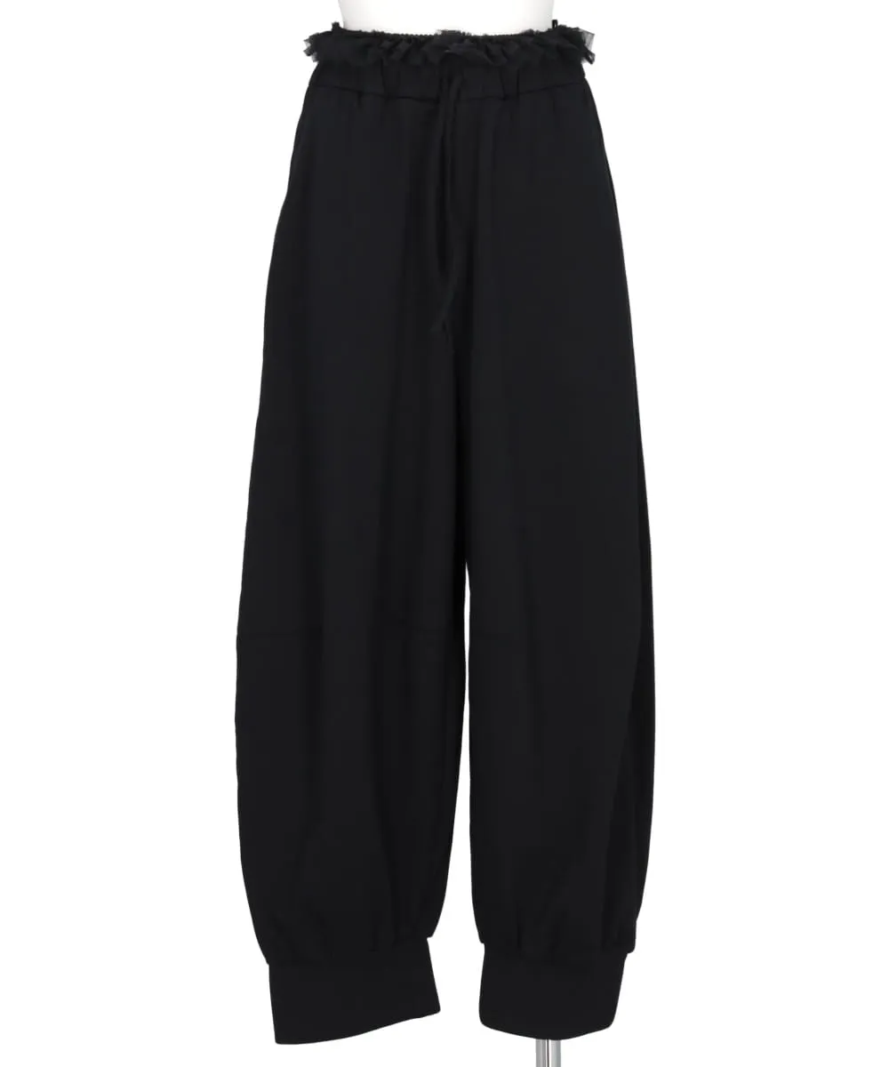 EXPOSED FRILLY BRIEF DRAWSTRING JOGGERS