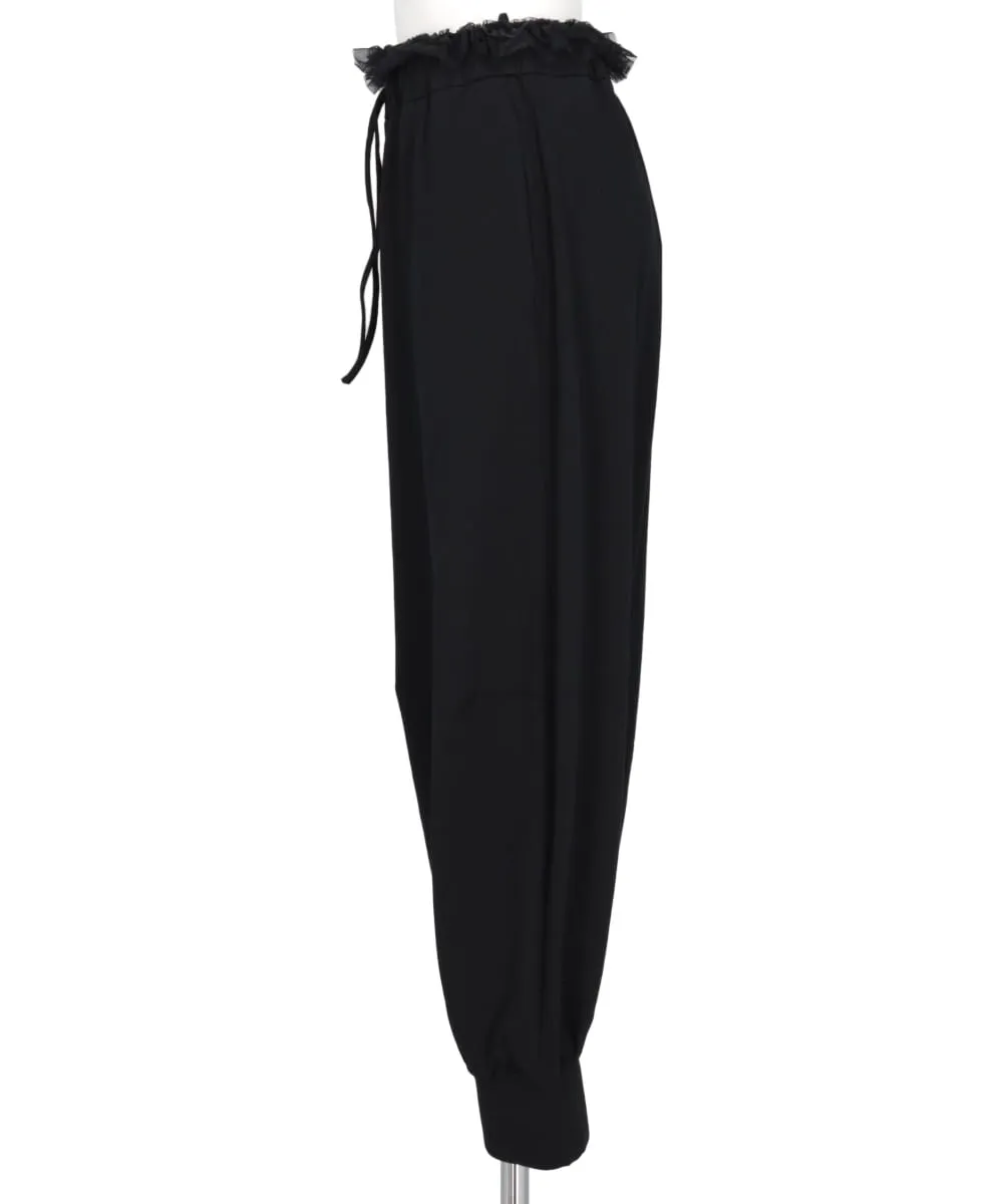 EXPOSED FRILLY BRIEF DRAWSTRING JOGGERS