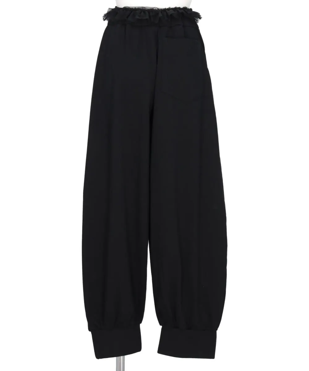 EXPOSED FRILLY BRIEF DRAWSTRING JOGGERS