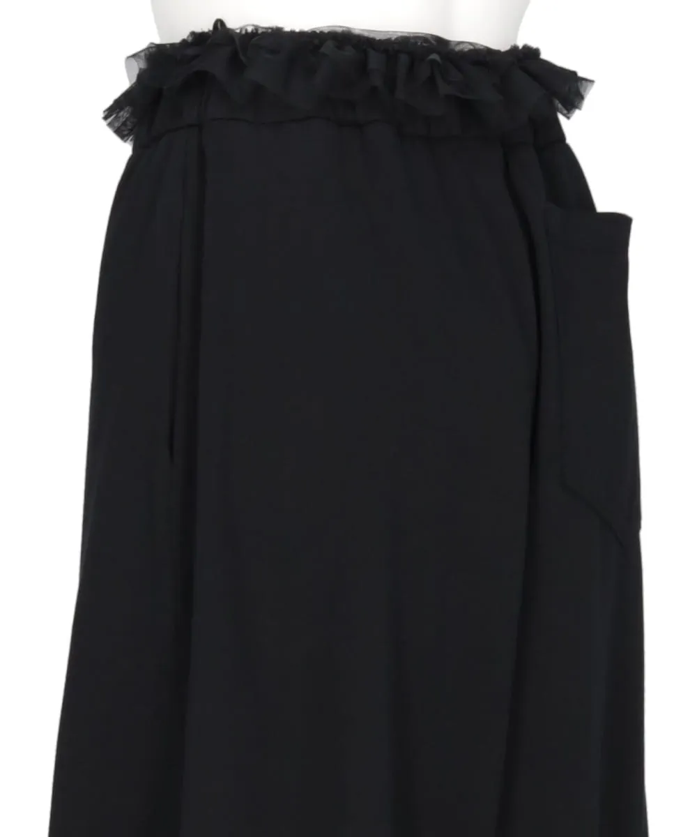 EXPOSED FRILLY BRIEF DRAWSTRING JOGGERS