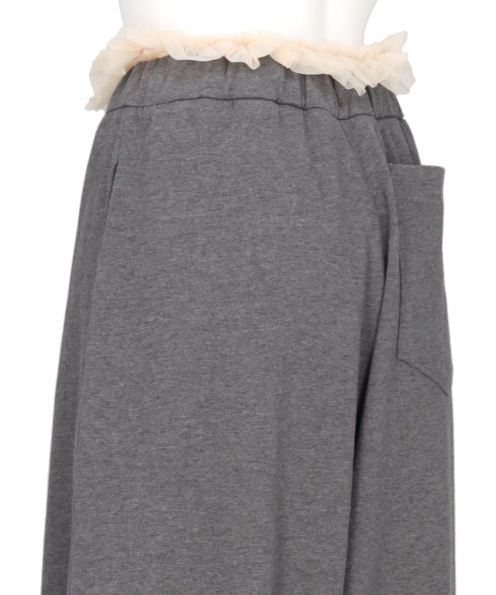 EXPOSED FRILLY BRIEF DRAWSTRING JOGGERS