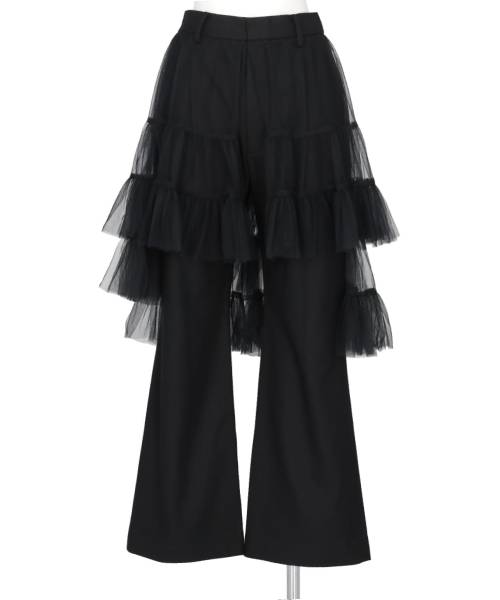 TULLE TRIMMED TROUSERS