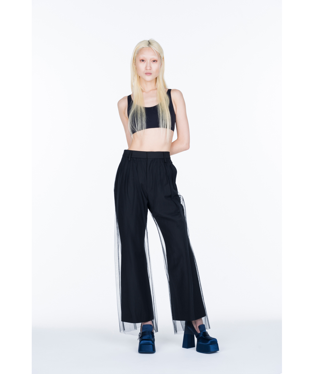 TULLE LAYERED TROUSERS