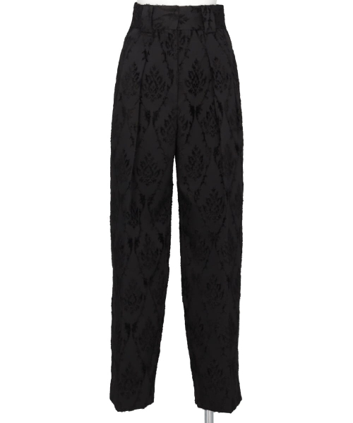CUT JACQUARD TWO TUCK PANTS
