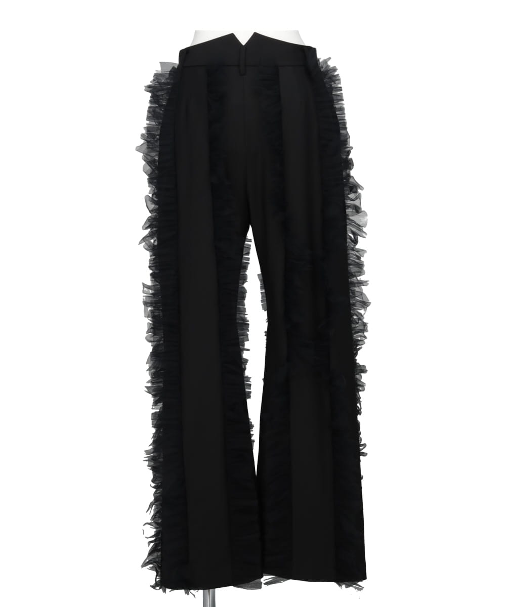 RUFFLE TRIMMED TROUSERS