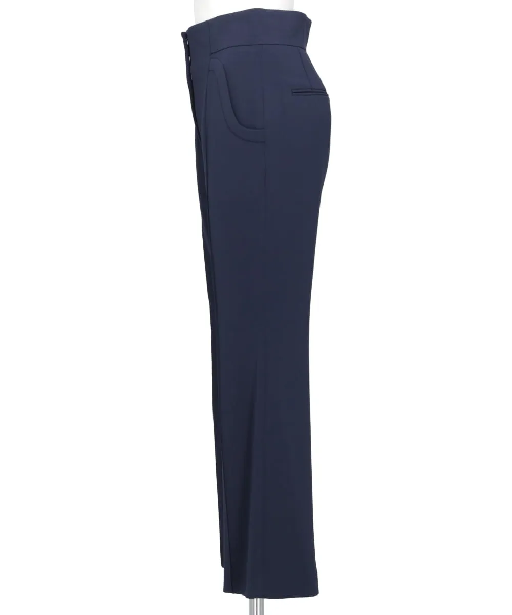 TRIACETATE POLYESTER FLARED TROUSERS