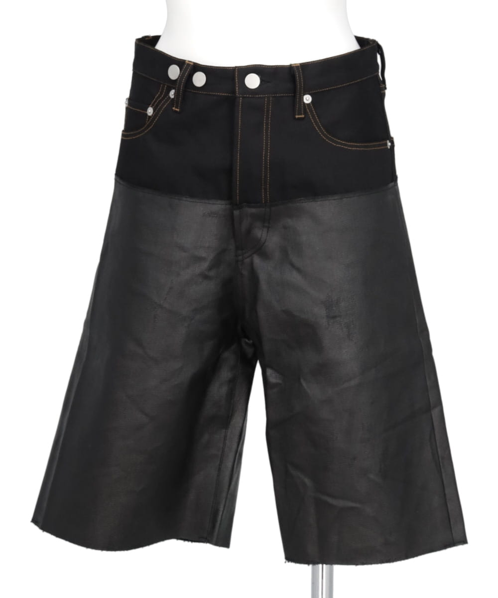 TWO TONE DENIM SHORTS