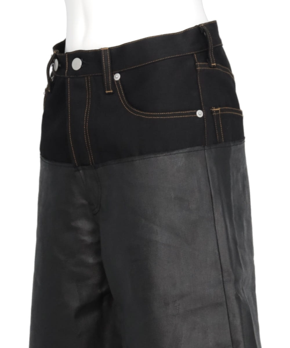 TWO TONE DENIM SHORTS