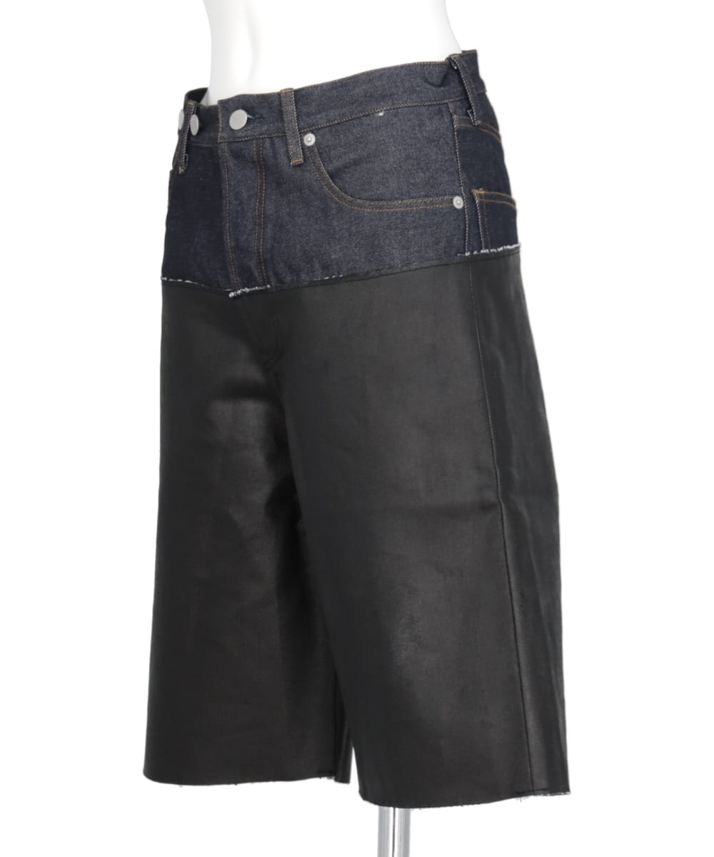 TWO TONE DENIM SHORTS