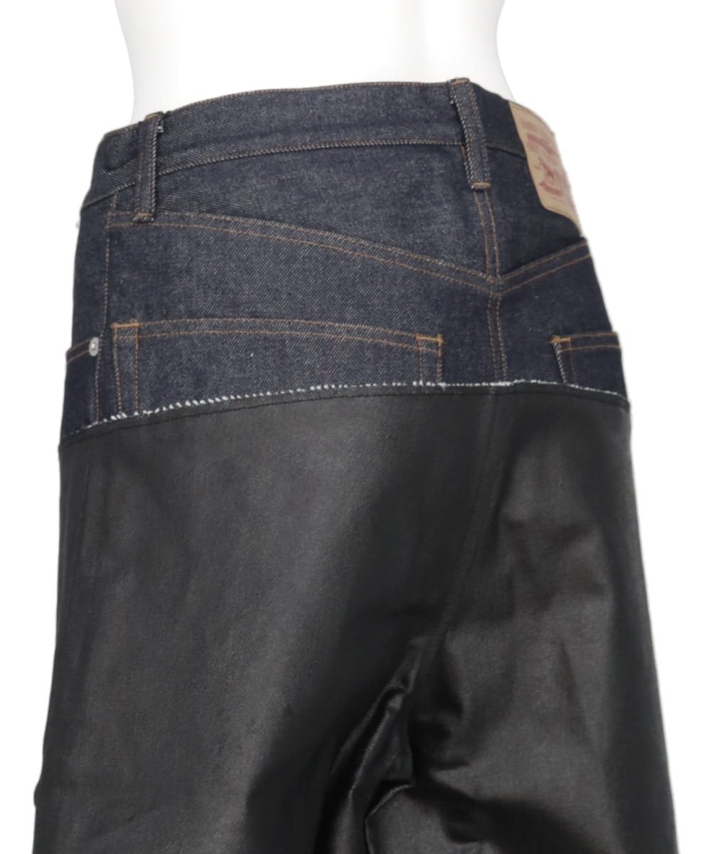 TWO TONE DENIM SHORTS