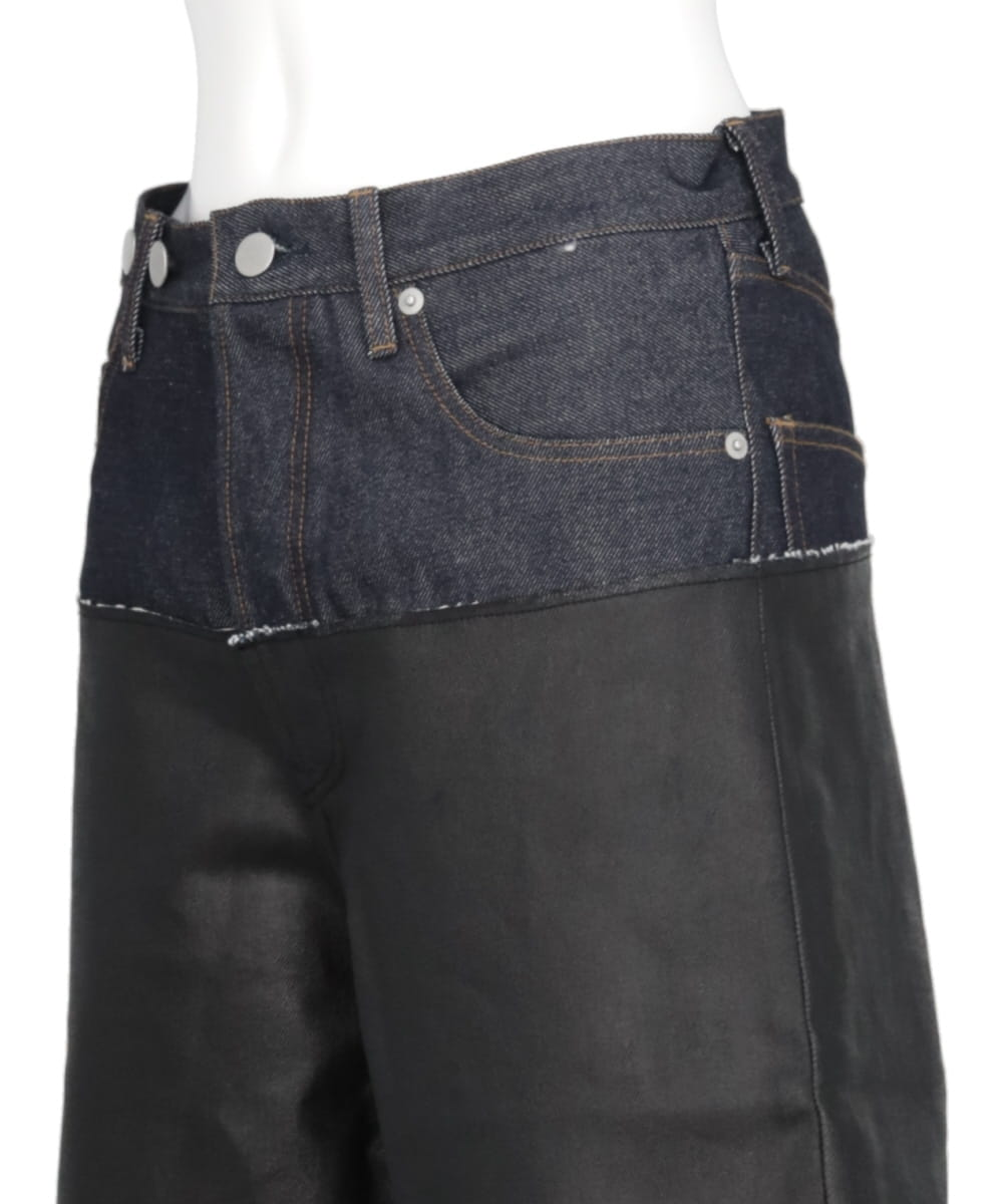 TWO TONE DENIM SHORTS