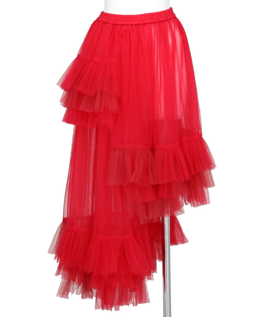 ASYMMETRIC TULLE SKIRT