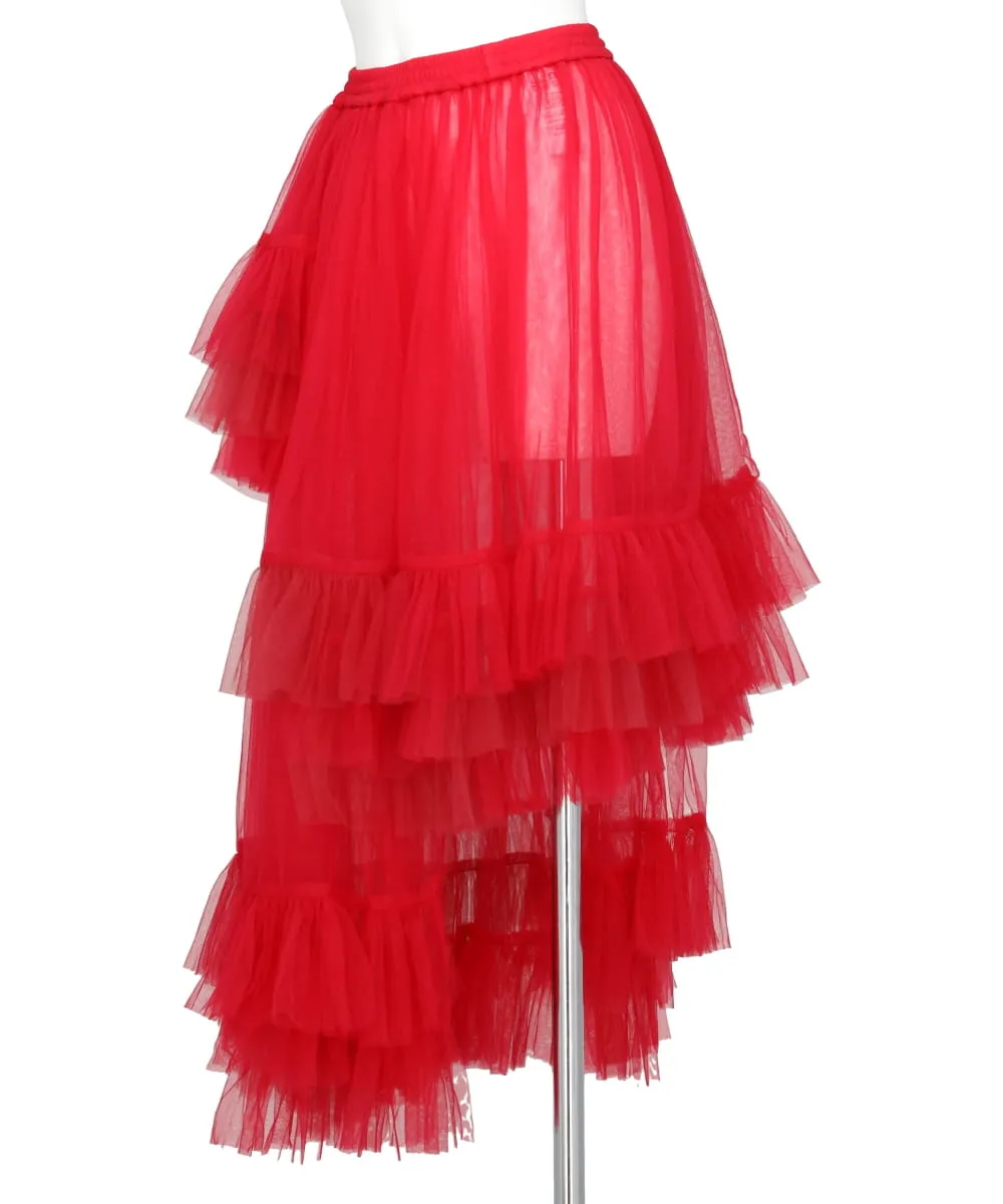 ASYMMETRIC TULLE SKIRT