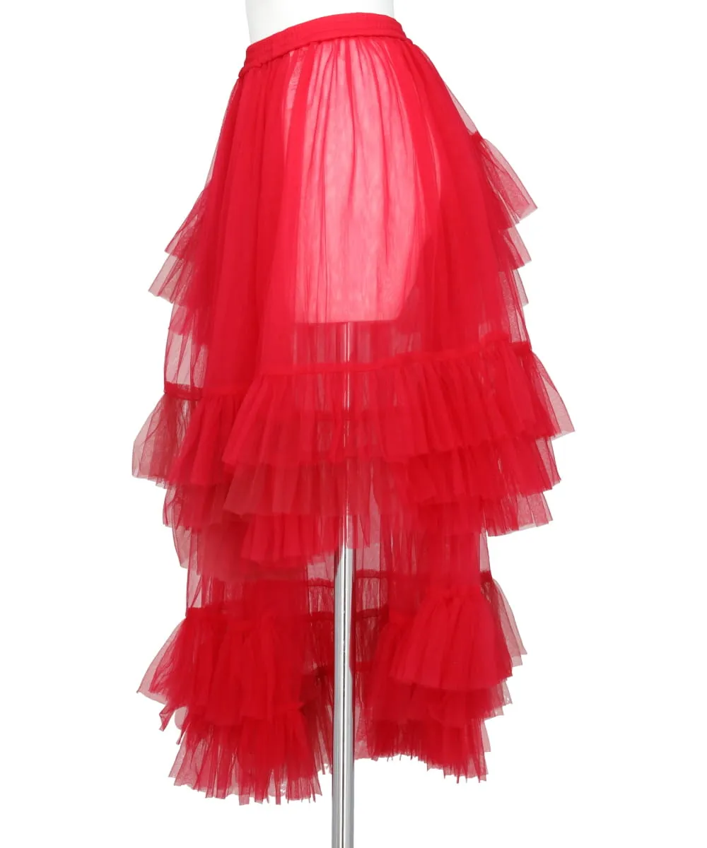 ASYMMETRIC TULLE SKIRT