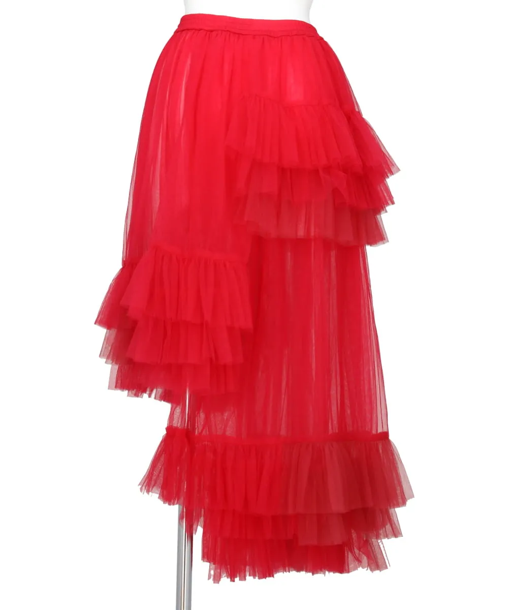 ASYMMETRIC TULLE SKIRT