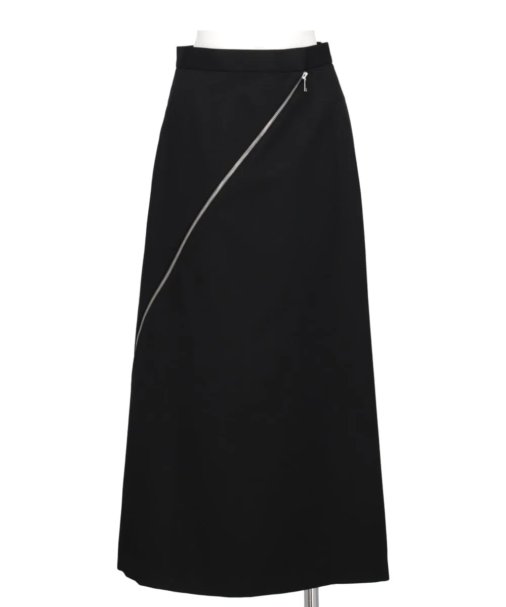 ZIP-DETAIL LONG SKIRT