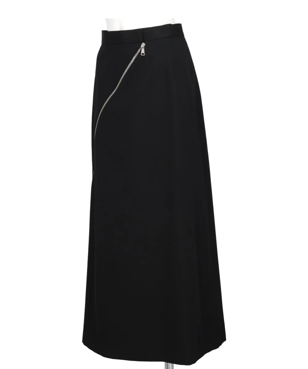 ZIP-DETAIL LONG SKIRT