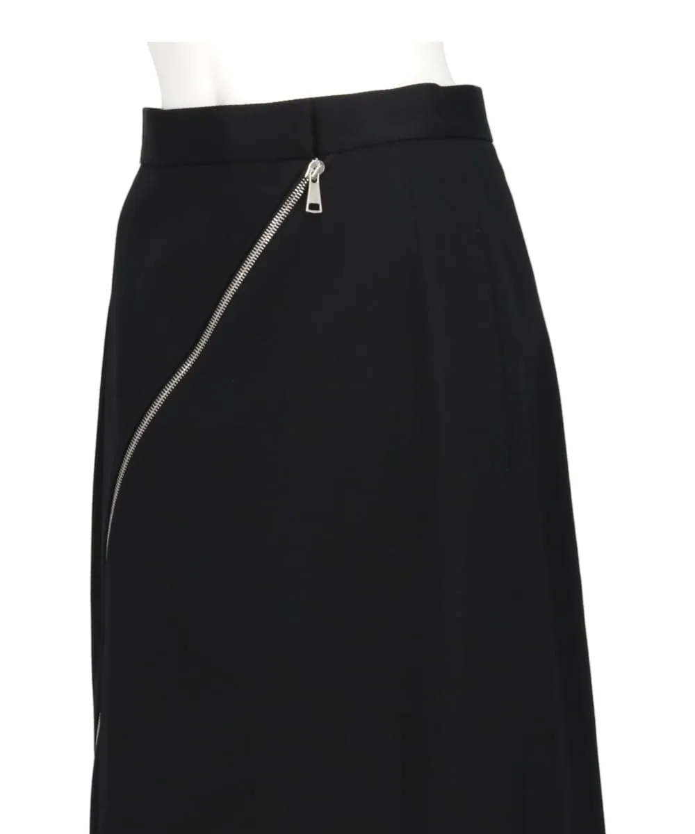 ZIP-DETAIL LONG SKIRT