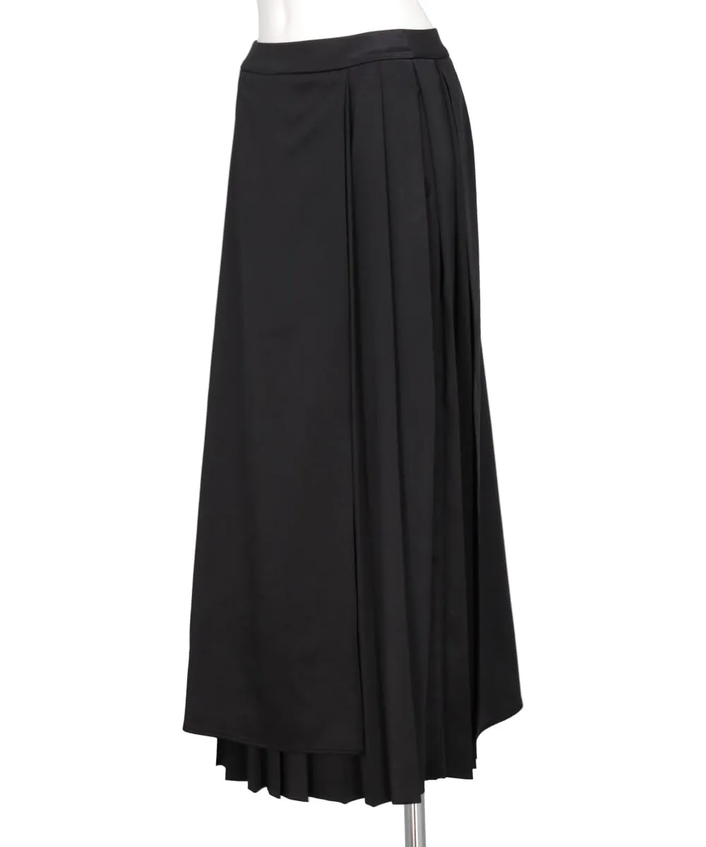 STAIN PLEATED RAP SKIRT