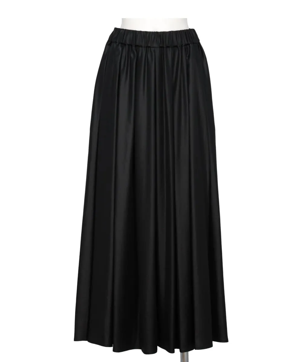 GLOSSY SATIN WIDE GATHER SKIRT