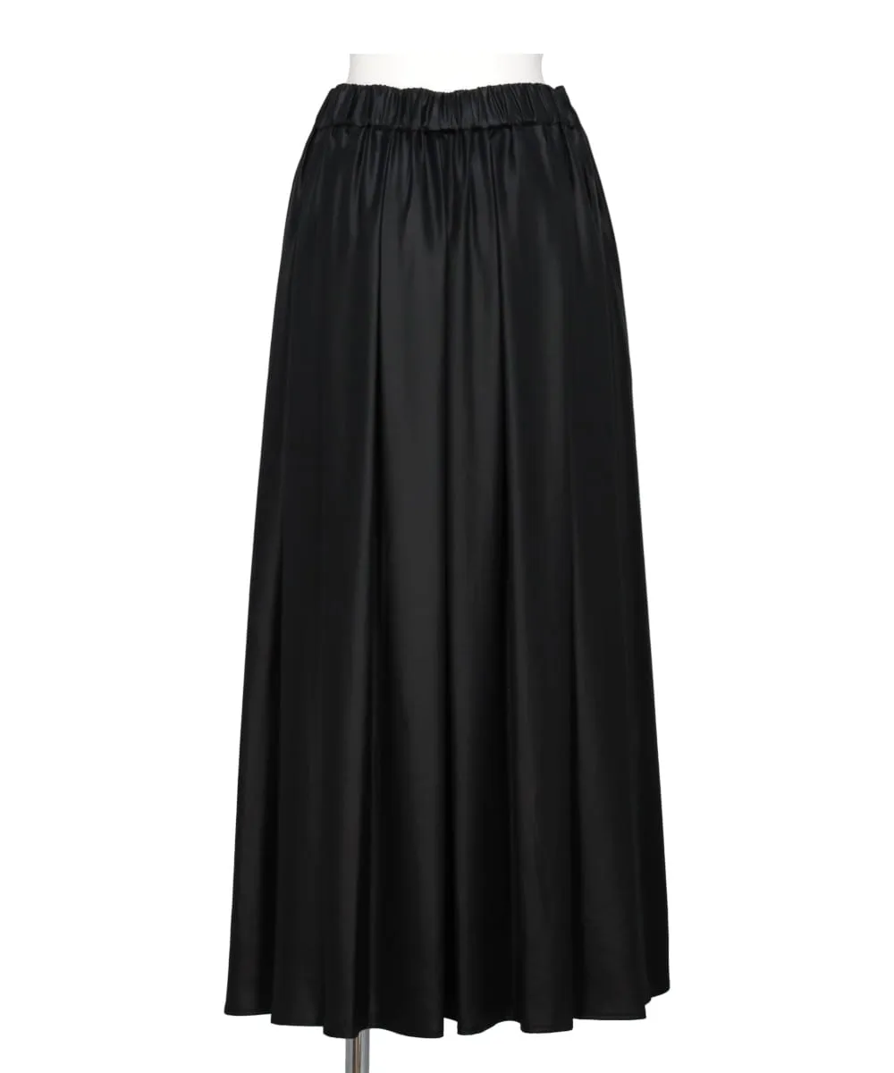 GLOSSY SATIN WIDE GATHER SKIRT