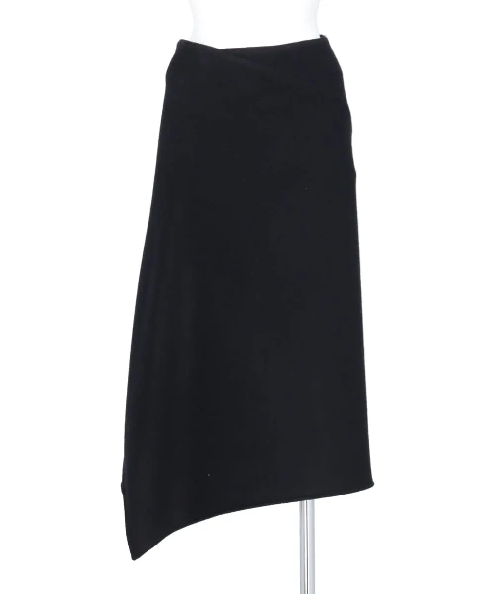 1 PIECE ASYMMETRICAL SKIRT IN DOUBLE FACE BEAVER