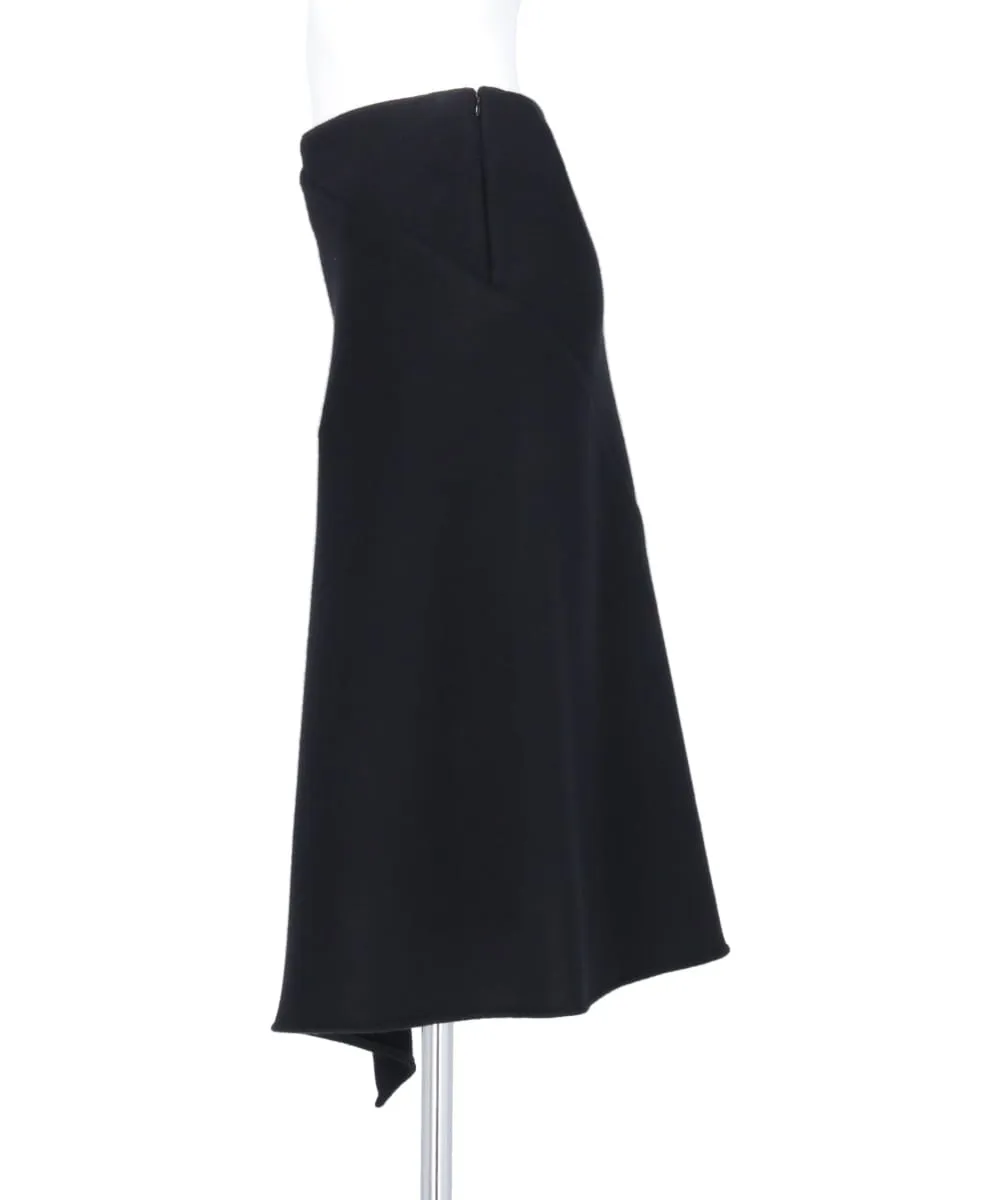 1 PIECE ASYMMETRICAL SKIRT IN DOUBLE FACE BEAVER