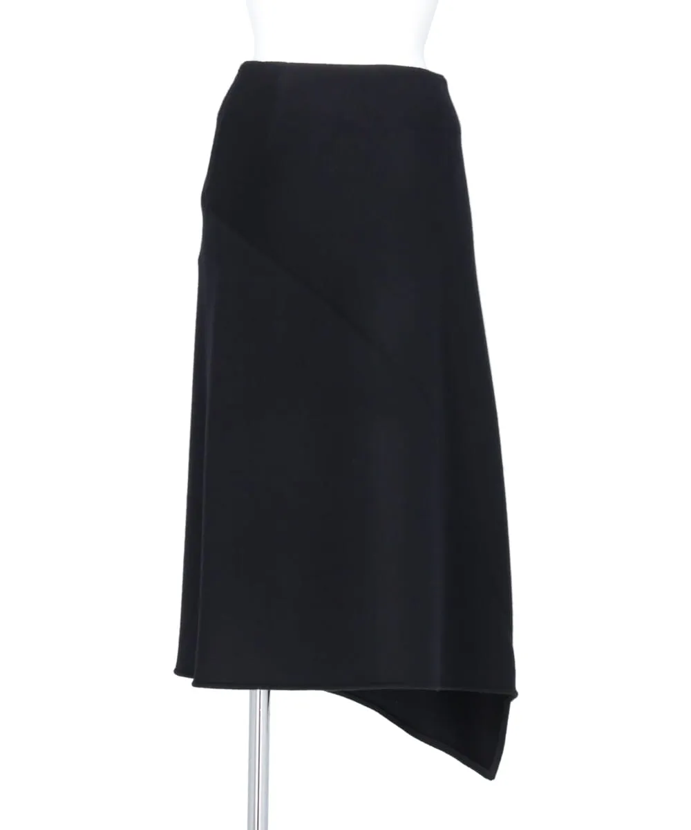 1 PIECE ASYMMETRICAL SKIRT IN DOUBLE FACE BEAVER