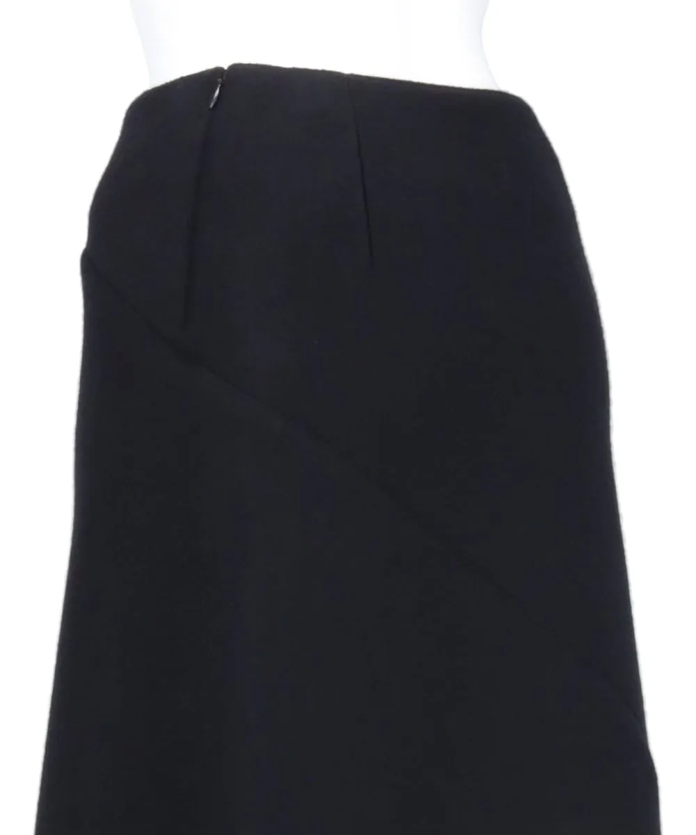 1 PIECE ASYMMETRICAL SKIRT IN DOUBLE FACE BEAVER