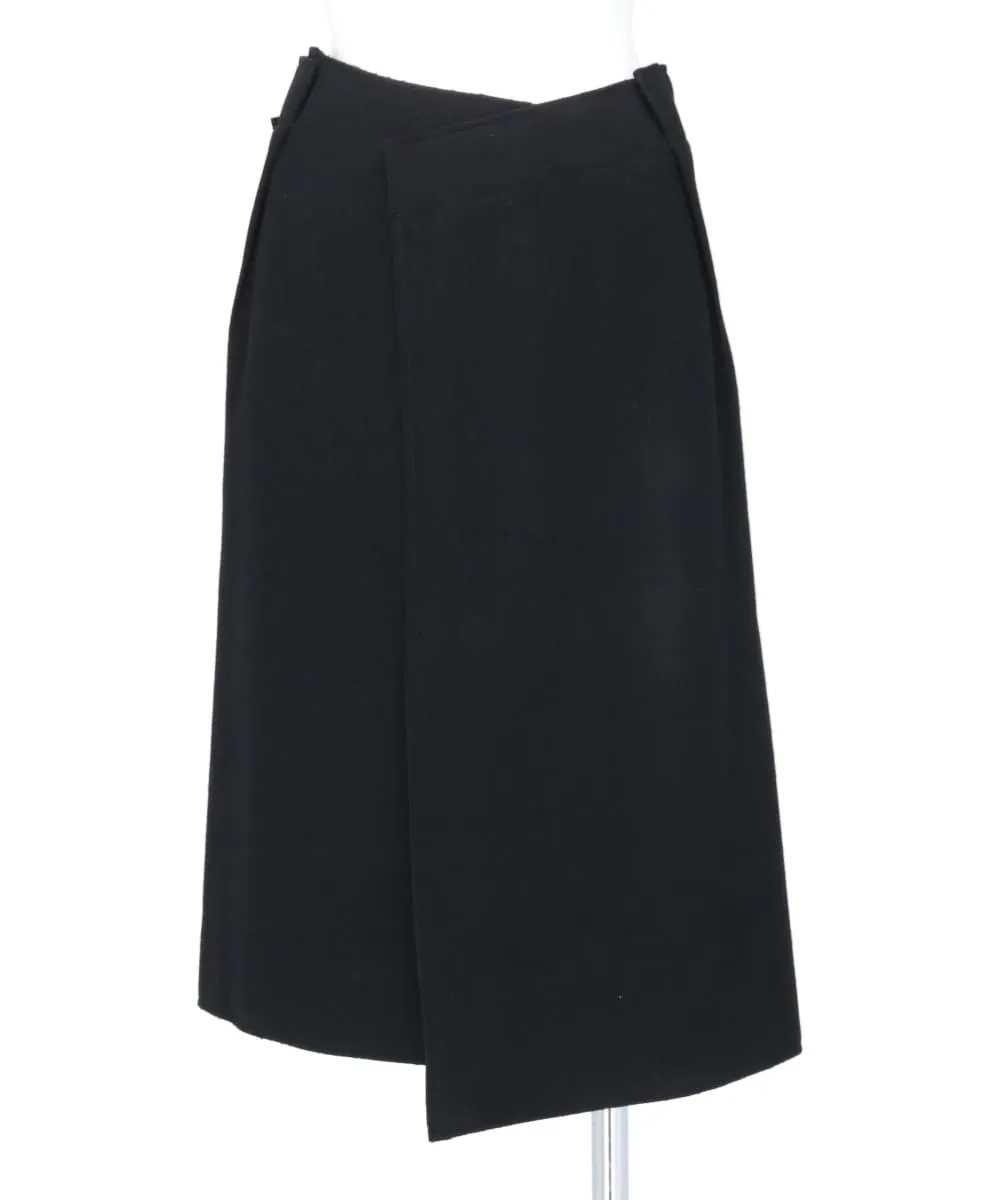 2 PIECE WRAP SKIRT IN WOOL MELTON