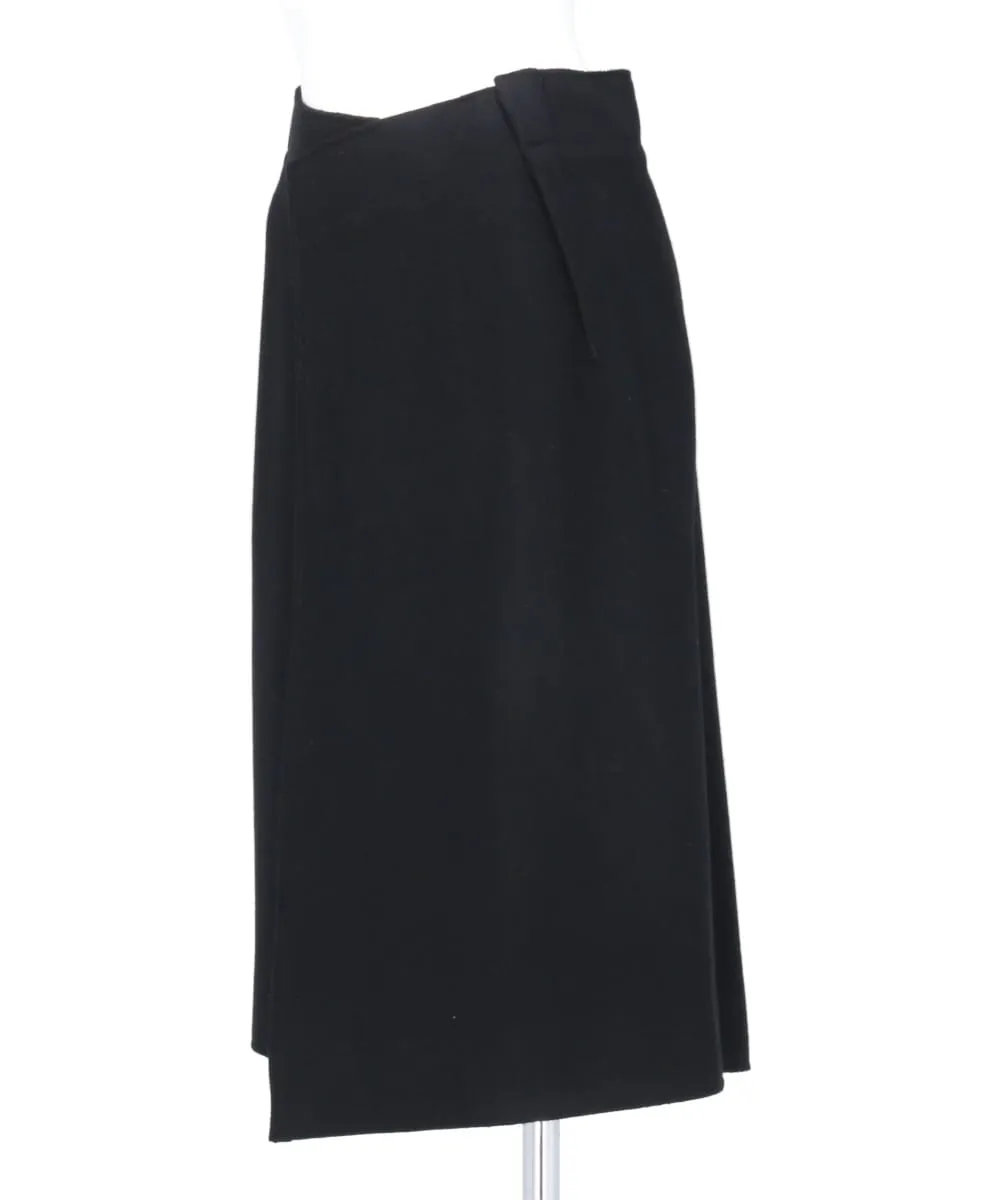 2 PIECE WRAP SKIRT IN WOOL MELTON