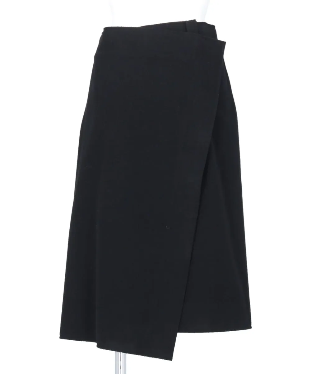 2 PIECE WRAP SKIRT IN WOOL MELTON