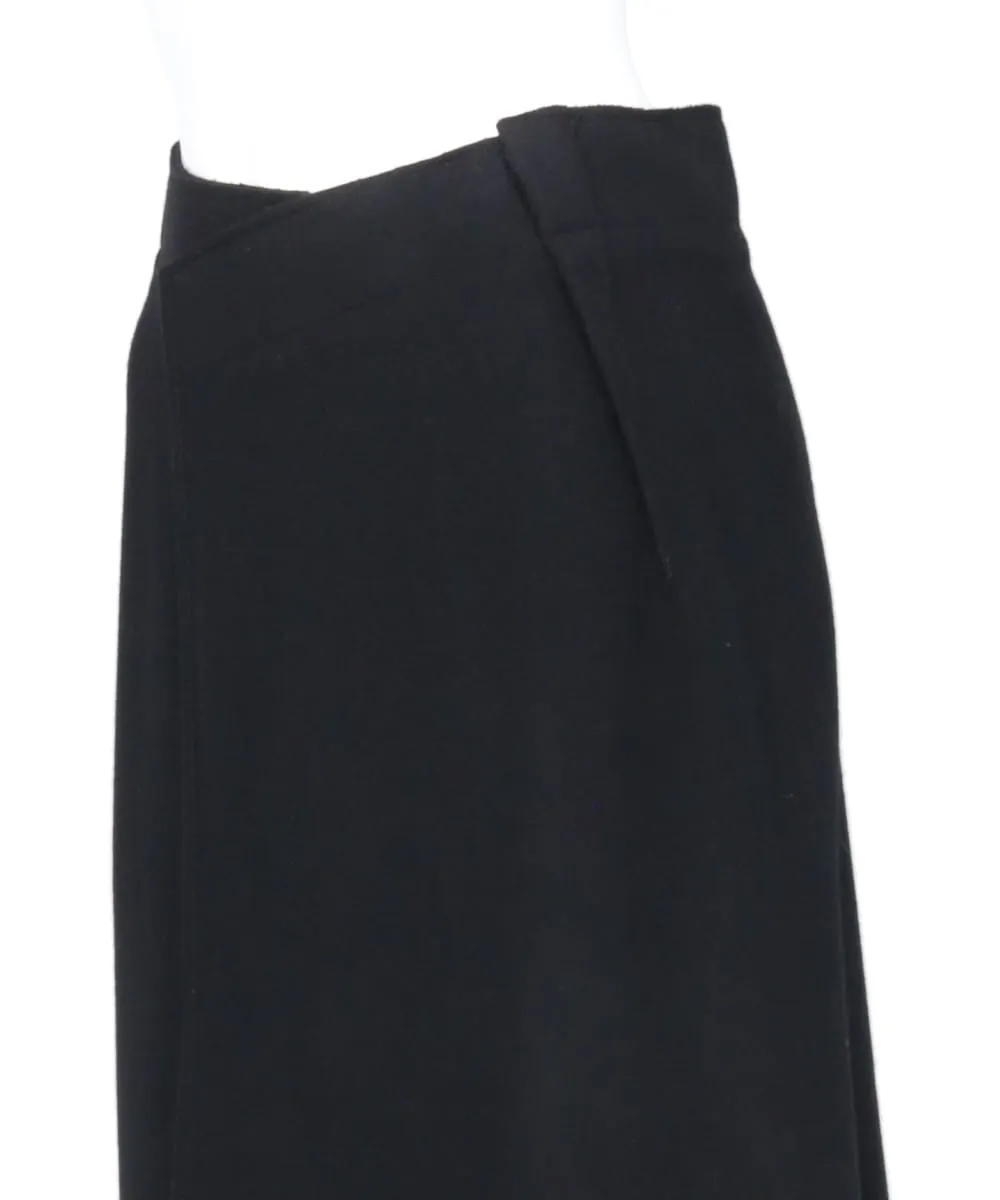 2 PIECE WRAP SKIRT IN WOOL MELTON