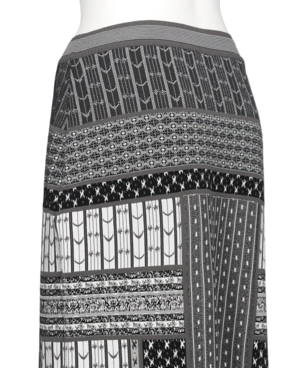 GEOMETRIC PATTERN KNITTED SKIRT