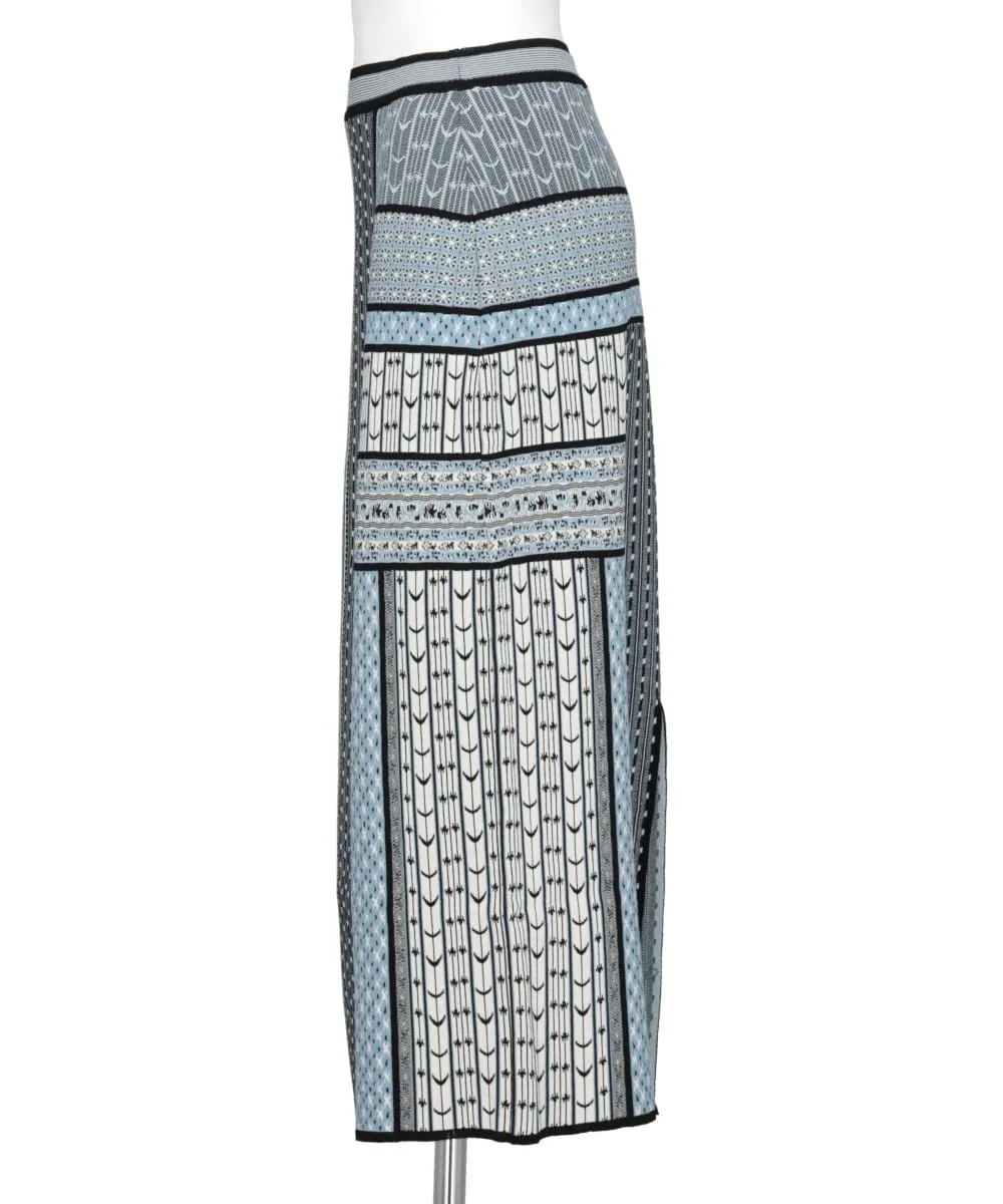 GEOMETRIC PATTERN KNITTED SKIRT