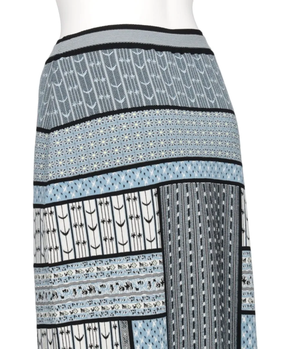GEOMETRIC PATTERN KNITTED SKIRT